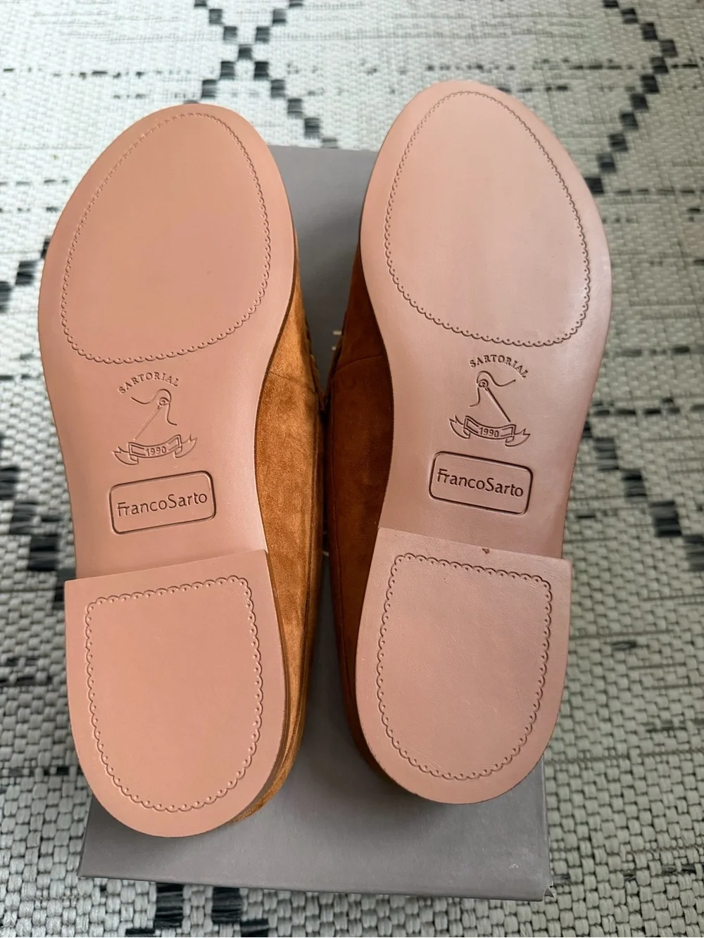 Franco Sarto Mavis Women's Suede Slip-On Loafers in Cognac